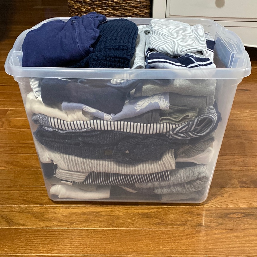 Tote of Newborn/0-3 Baby Clothes